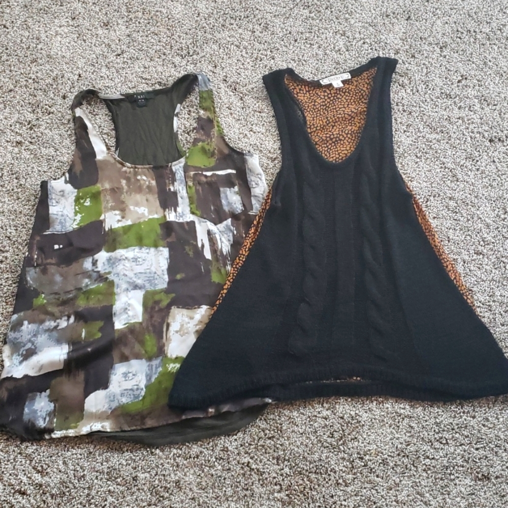 Like New- Two oversized Tank Tops in size Medium